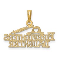 14K Yellow Gold Firefighter's Daughter Charm view 4