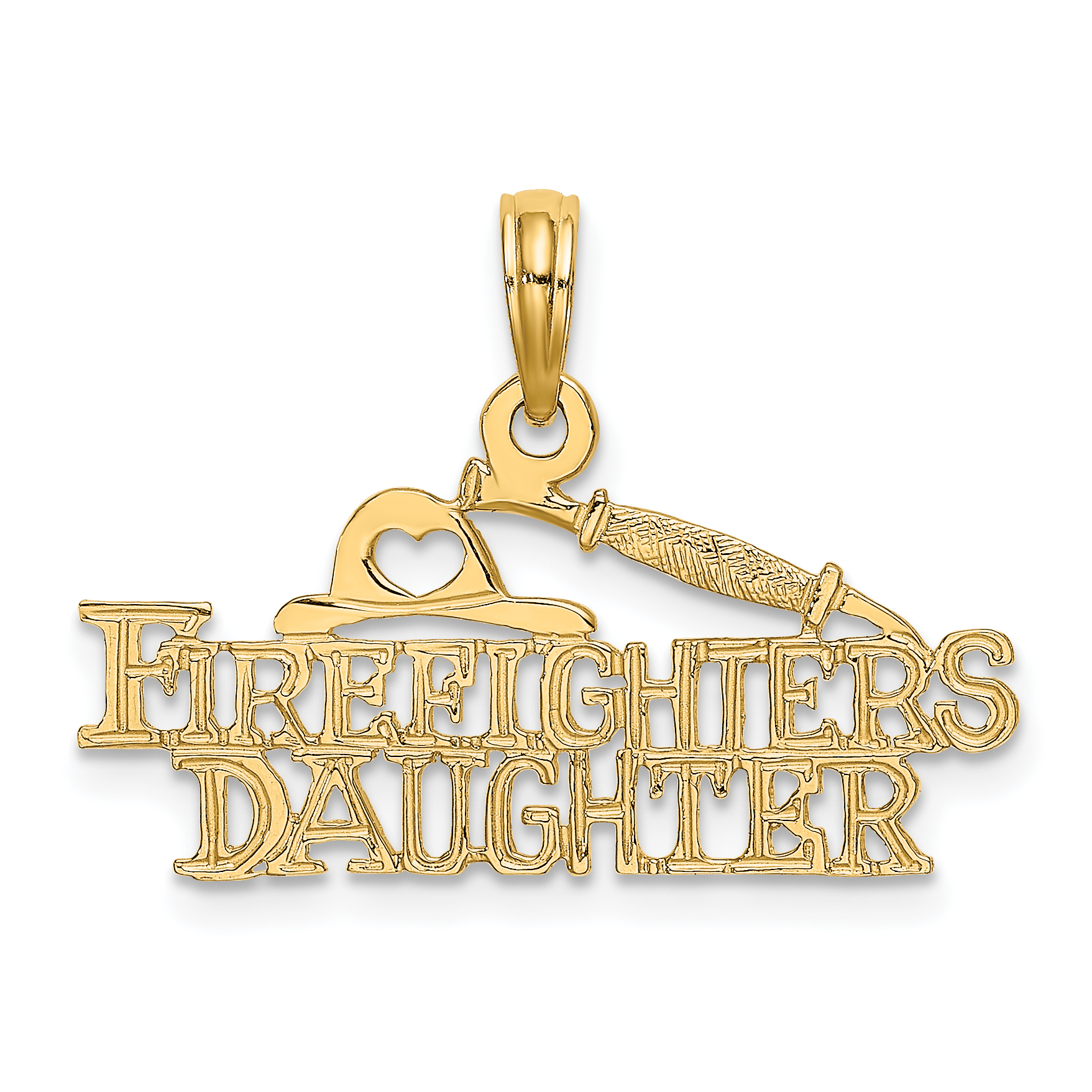 14k FIREFIGHTER'S DAUGHTER Charm (K923)