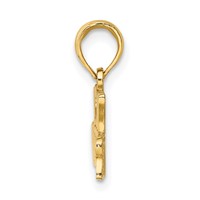 14K Yellow Gold I Heart MY Firefighter Charm view 2