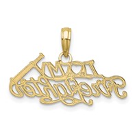 14K Yellow Gold I Heart MY Firefighter Charm view 4