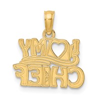14K Yellow Gold I Love MY Chief Charm view 4