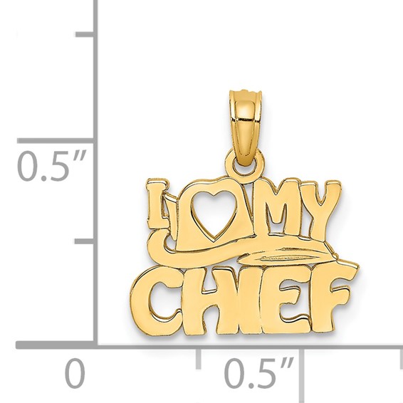 14k I LOVE MY CHIEF Charm