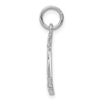 14K White Gold Flat-Backed Scales of Justice Charm view 2