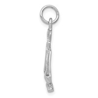14K White Gold Polished Scales of Justice Charm view 2