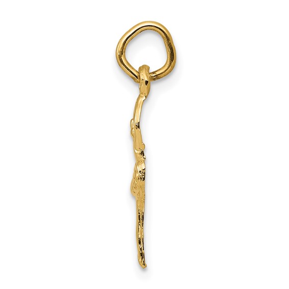 Gold Polished Ballerina Charm