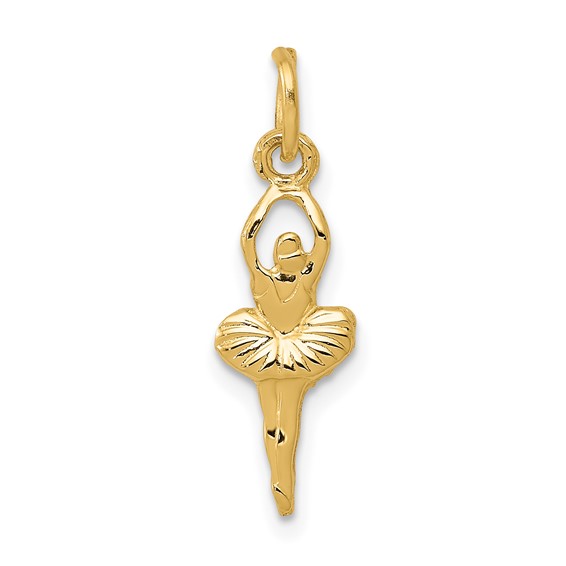 Gold Polished Ballerina Charm