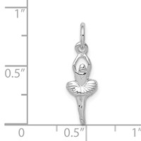 14K White Gold Ballerina Charm view 4