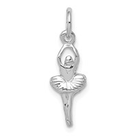 14K White Gold Ballerina Charm view 1