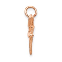 14K Rose Gold Polished 3-D Ballerina Charm view 2