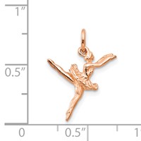 14K Rose Gold Polished 3-D Ballerina Charm view 3