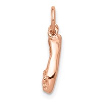 14K Rose Gold Polished 3-D Moveable Ballet Slippers Charm view 2