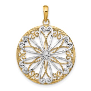 Gold Polished Filigree Pendants