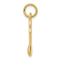 14K Yellow Gold Polished Flat-Backed Musical Note Charm view 2