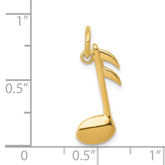 Gold Music Note Charm