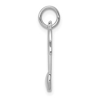 14K White Gold Polished Flat-Backed Musical Note Charm view 2