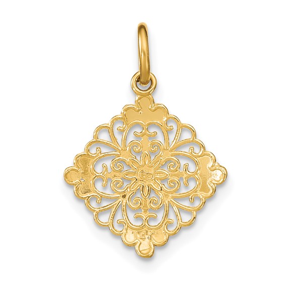 Gold Polished Filigree Pendants