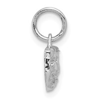 14K White Gold Solid Comedy Tragedy Charm view 2