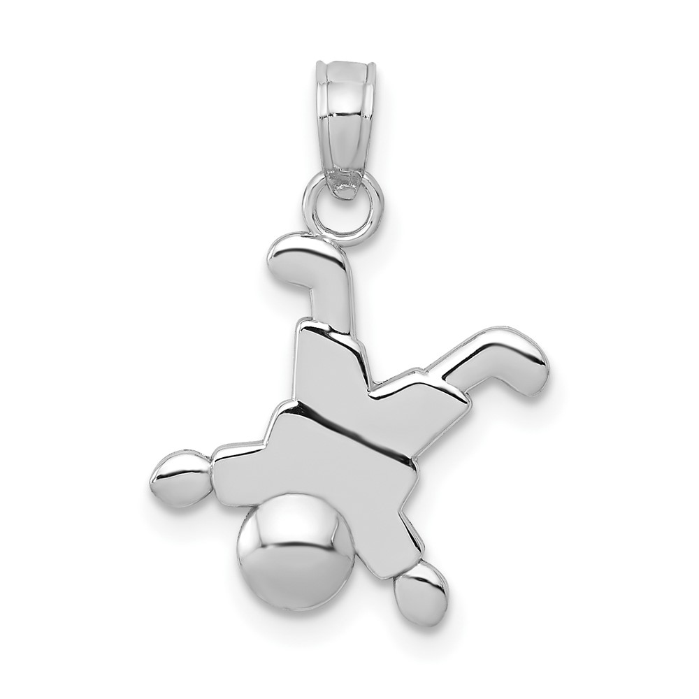 14K White Gold Little Boy Pendant eBay