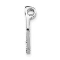 14K White Gold Horseshoe Chain Slide Charm view 2