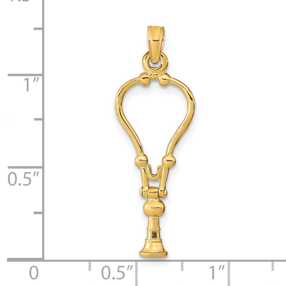 14k 3-D Stethoscope Pendant (K9569)
