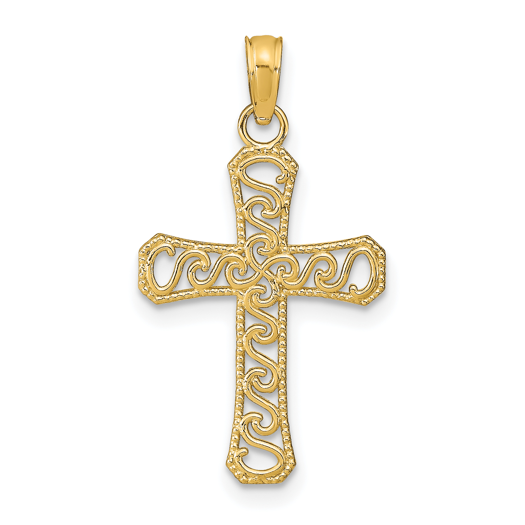 14k Fancy Cross Pendant (K9593)