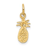 14K Yellow Gold Polished Pineapple Charm view 3