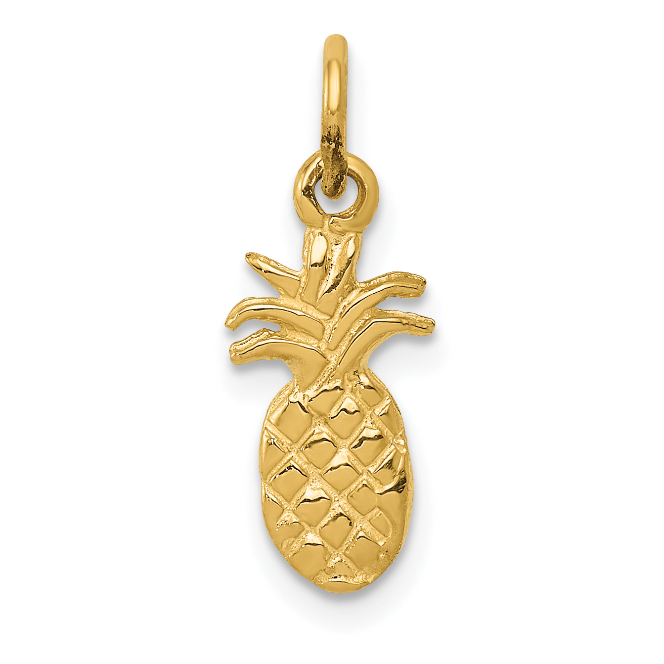 14k Polished Pineapple Charm (K971)