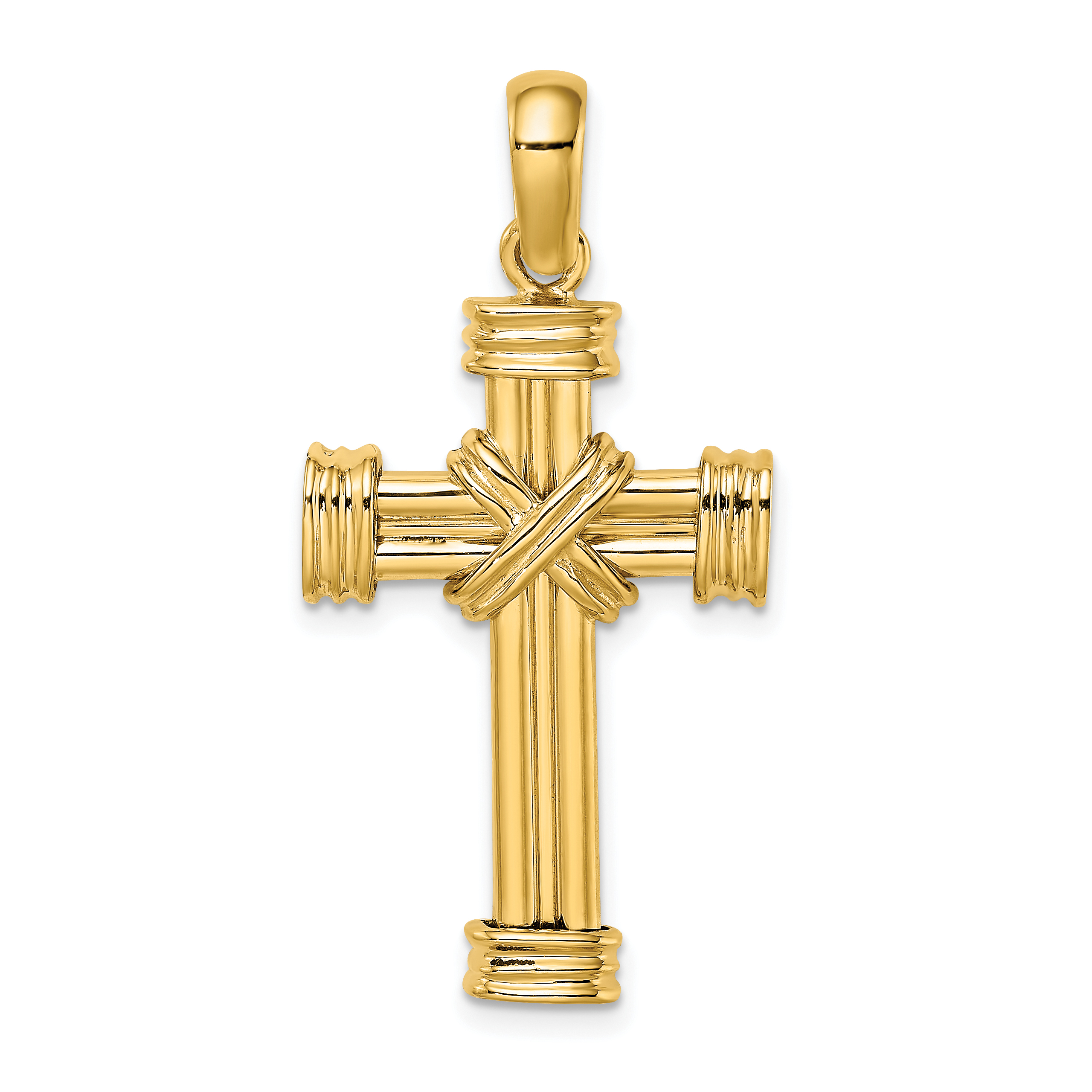 14K Polished Cross Charm (K9714)