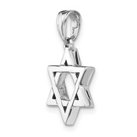 14K White Gold Star of David Charm view 5