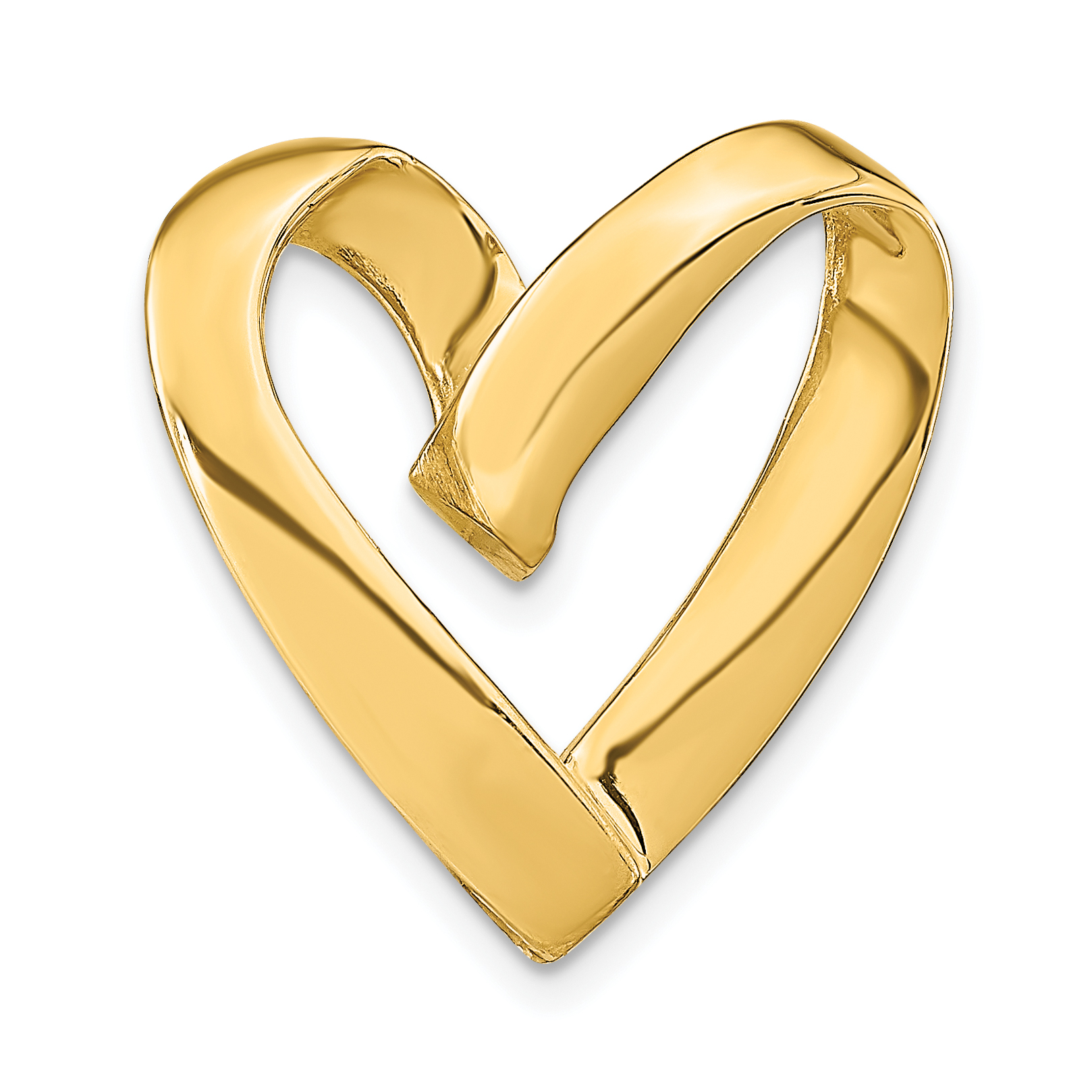 14K Polished Heart Slide (K9774)
