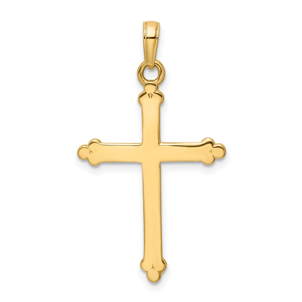 14K w/Rhodium D/C Cross Pendant (K9798)