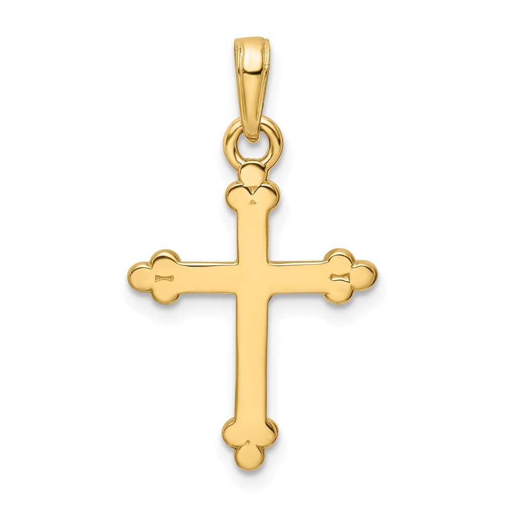 14K w/Rhodium D/C Cross Pendant (K9799)