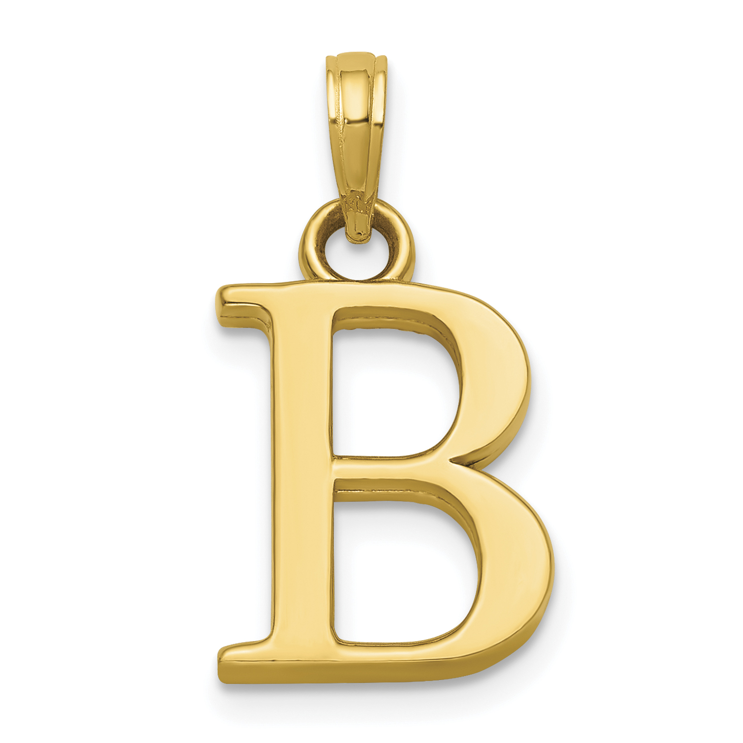 14K Letter B Initial Pendant (K9810B)