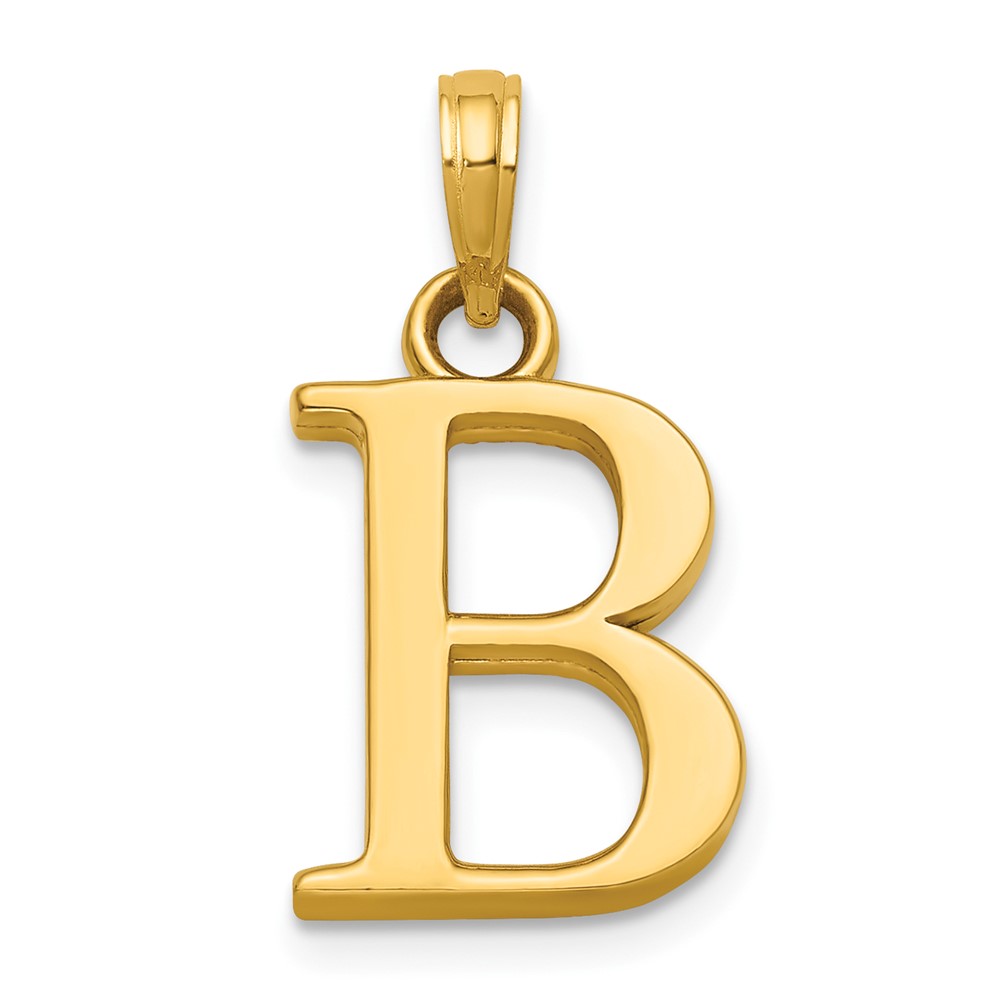 14K Letter B Initial Pendant (K9810B)