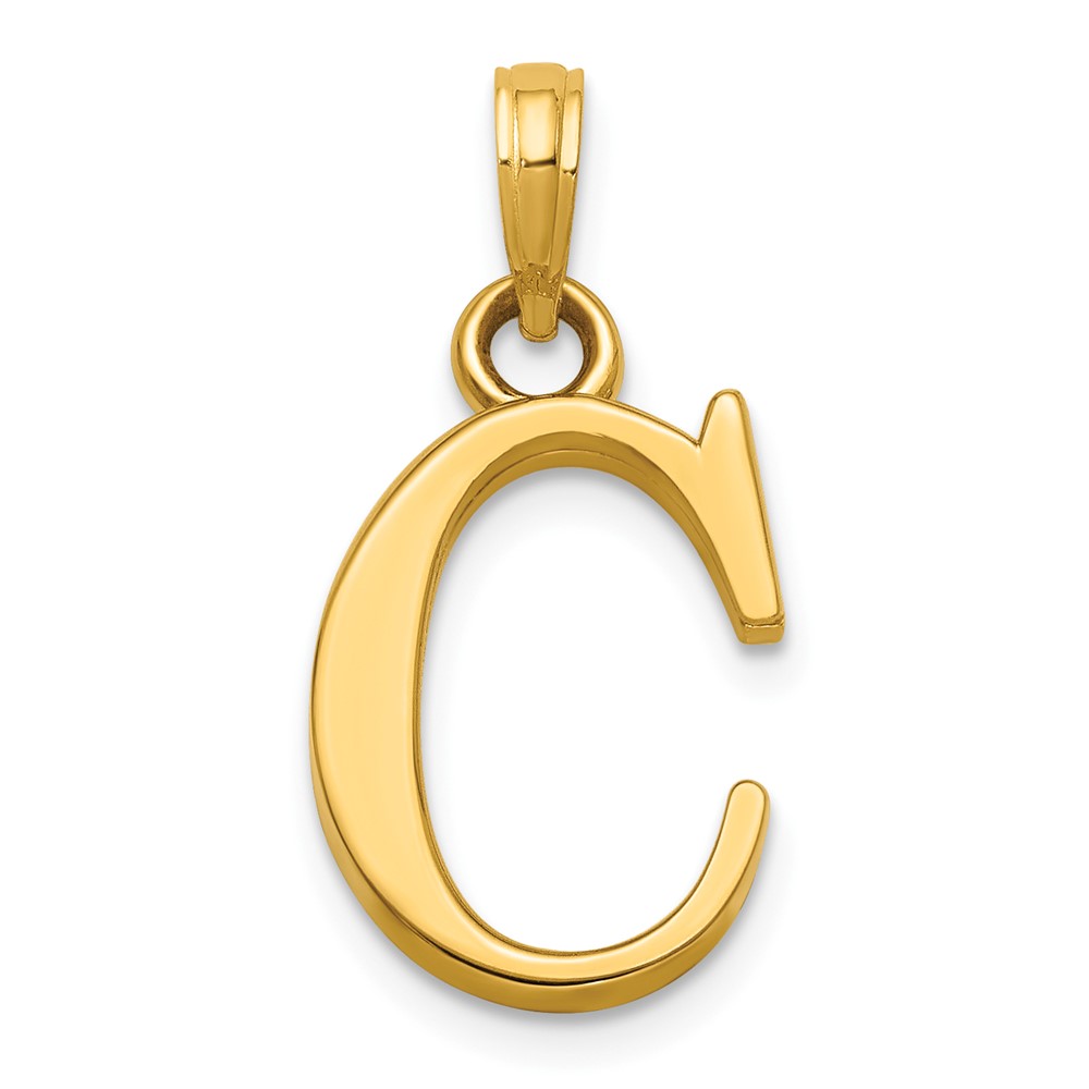 14K Letter C Initial Pendant (K9810C)