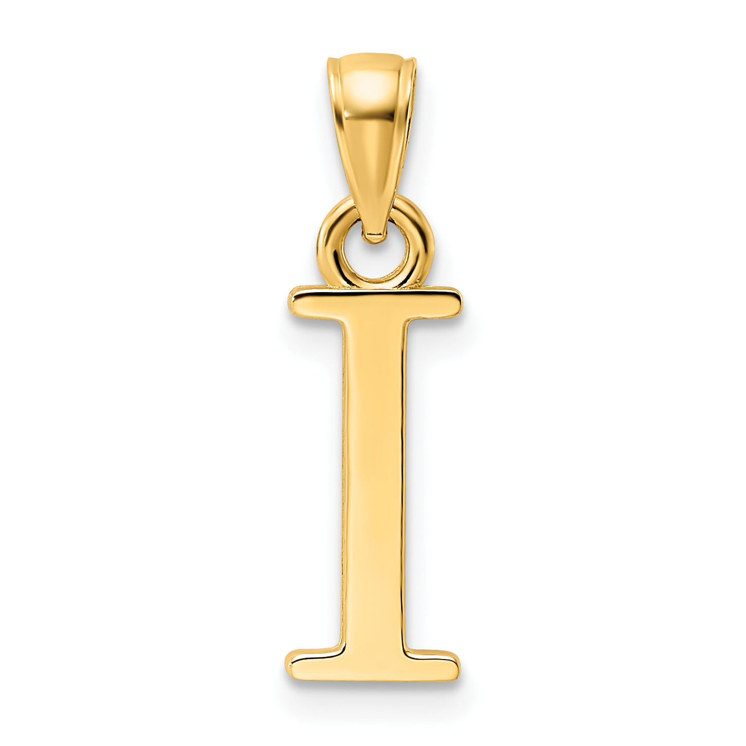 14K Polished Letter I Pendant (K9810I)