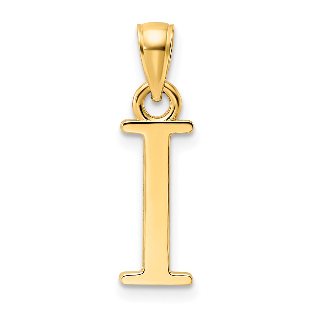 14K Polished Letter I Pendant (K9810I)