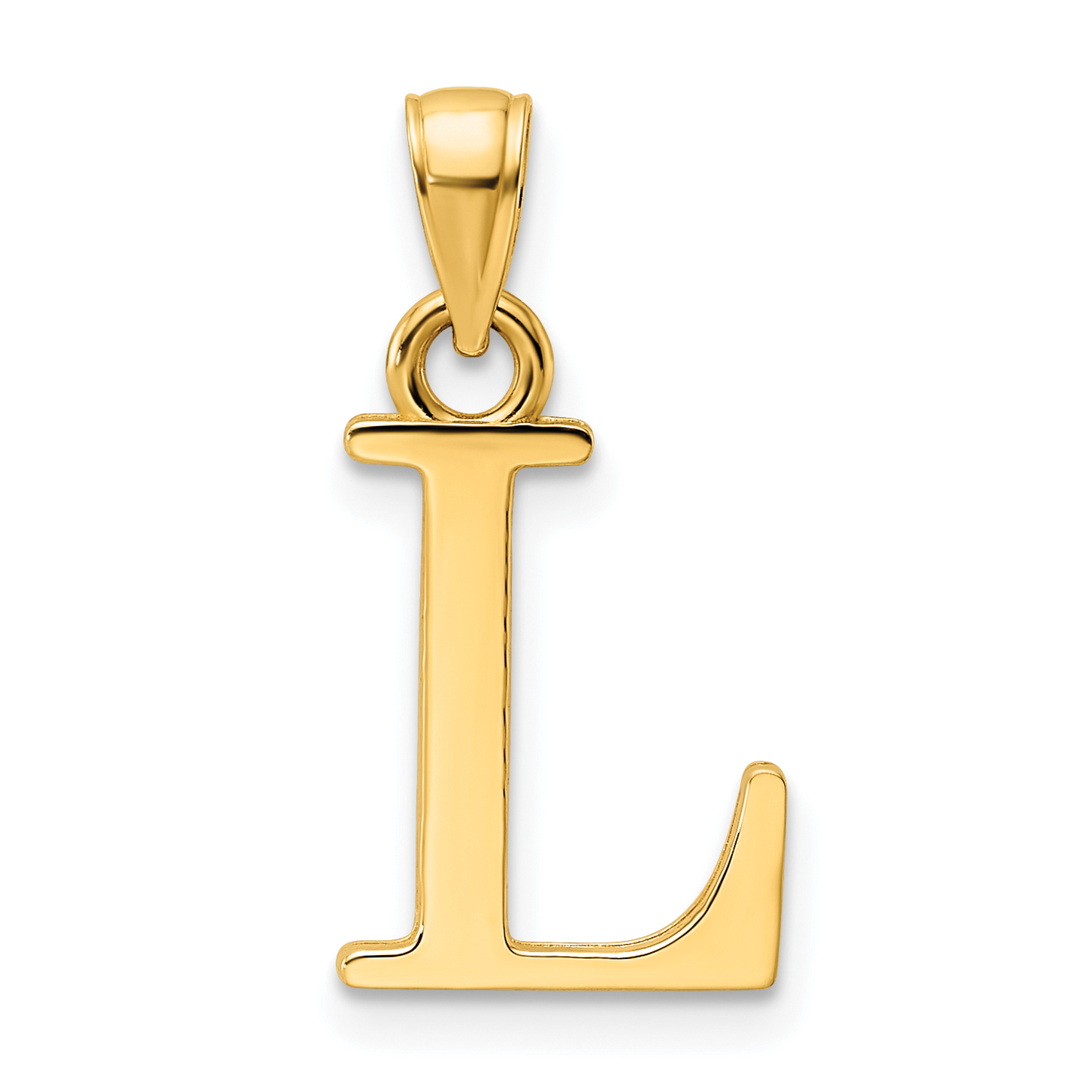 14K Polished Letter L Pendant (K9810L)