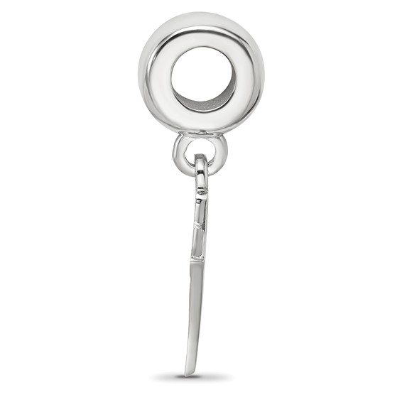 Sterling Silver Rhodium-plated LogoArt Kappa Alpha Theta Kite Bead