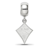 Sterling Silver Rhodium-plated LogoArt Kappa Alpha Theta Kite Bead view 3