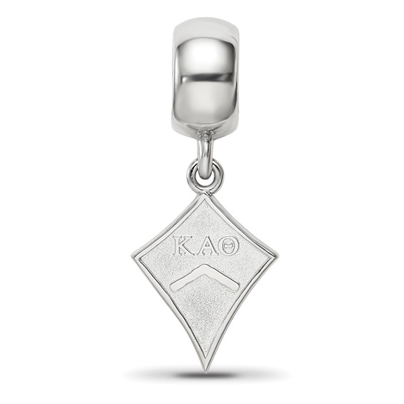 Sterling Silver Rhodium-plated LogoArt Kappa Alpha Theta Kite Bead