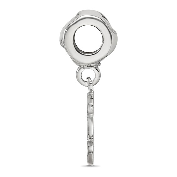 Sterling Silver RH-Plate LogoArt Kappa Alpha Theta Vertical Letters Heart B