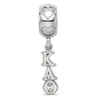 Sterling Silver RH-Plate LogoArt Kappa Alpha Theta Vertical Letters Heart B view 3