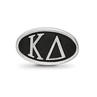 Sterling Silver LogoArt Kappa Delta Sorority Greek Letters Enameled Oval Bead view 3