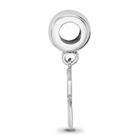 Sterling Silver Rhodium-plated LogoArt Kappa Delta Vertical Letters on Bead view 2