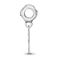 Sterling Silver Rhodium-plated LogoArt Kappa Delta Vertical Letters on Hear view 2