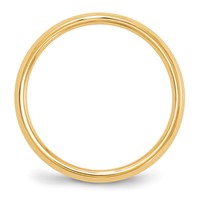 14K Yellow Gold 4mm Knife Edge Comfort Fit Wedding Band view 2