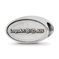 Sterling Silver LogoArt Kappa Kappa Gamma Sorority Greek Letters Enameled Oval Bead view 4