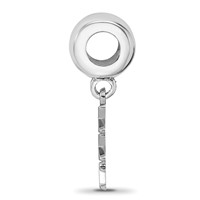 Sterling Silver RH-plate LogoArt Kappa Kappa Gamma Vertical Letter Bead view 2