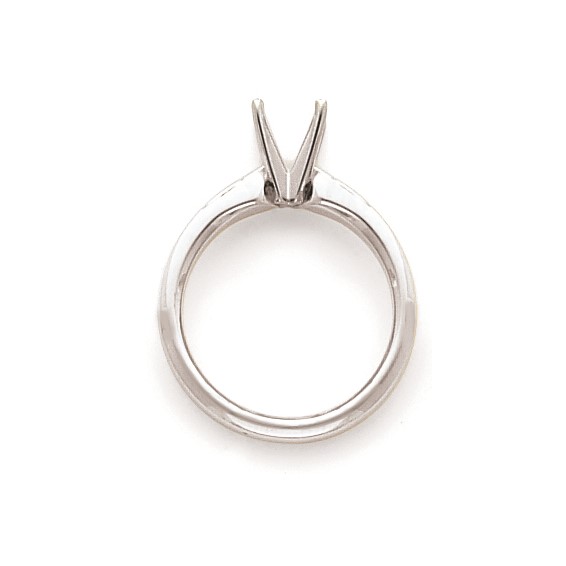 14k White Gold 1/4ct. Heavy-Weight 4-Prong Solitaire Mounting